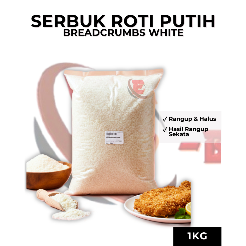 BREAD CRUMB PLAIN / WHITE | SERBUK ROTI | 1KG/500G/250G | HALAL ...