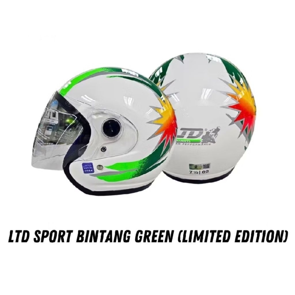 😍LIMITED EDITION HELMET LTD STAR WHITE SIZE L READY STOK | Shopee Malaysia