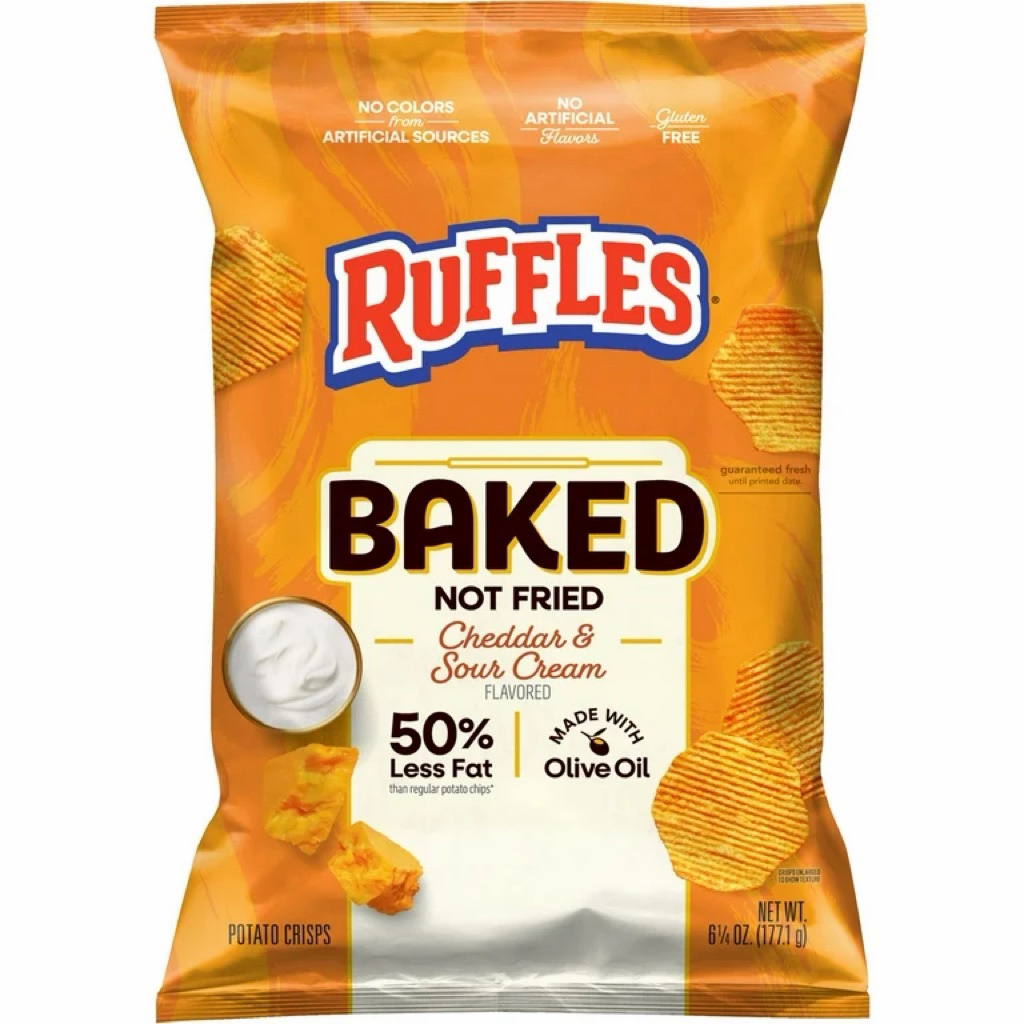 Ruffles Flamin' Hot Potato Chips/Jalapeno Ranch/Sour Cream Cheddar ...