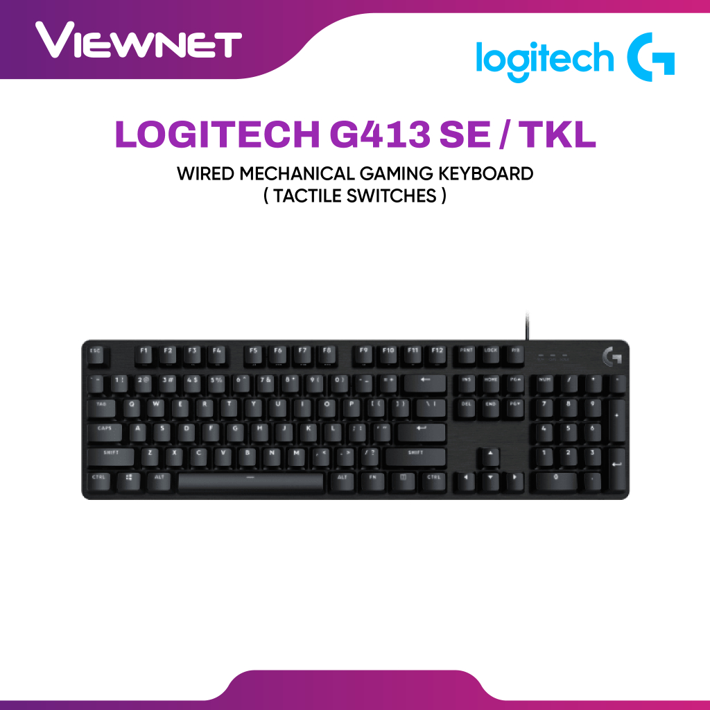 LOGITECH G413 SE / G413 TKL SE WIRED MECHANICAL GAMING KEYBOARD BACKLIT ...