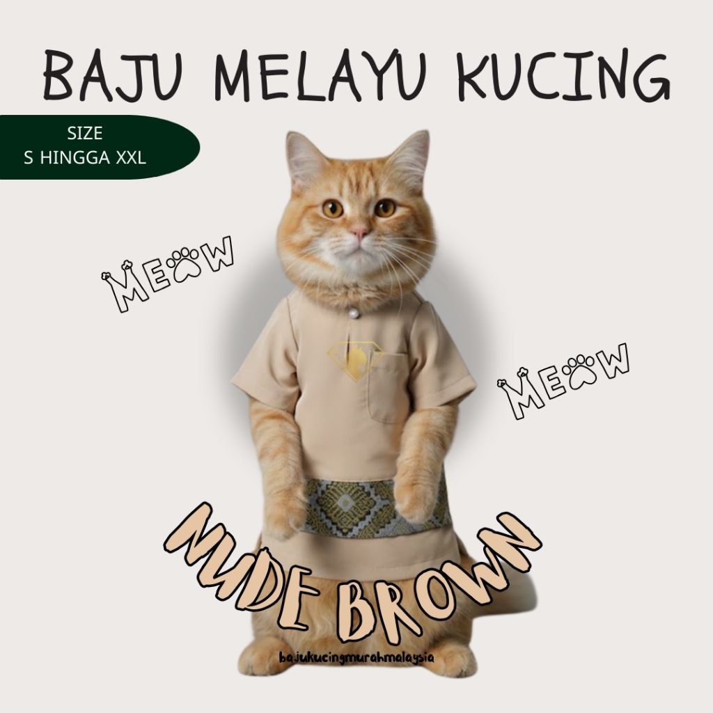 [Baju Melayu Sampin Songket] Baju Melayu Kucing Jantan Raya 2026 Nude ...