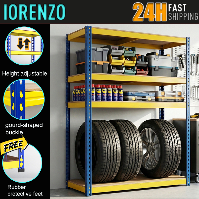 3/4/5 Tier Boltless Rack Rak Besi Storage Rack Heavy Duty Rack Rak ...