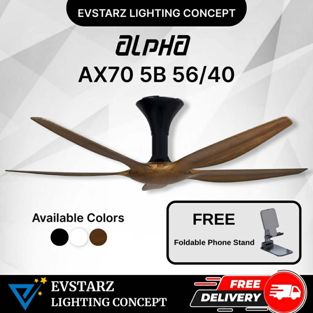 ALPHA AX70 5B 56/40 inches DC Motor Ceiling Fan with Remote Control ...