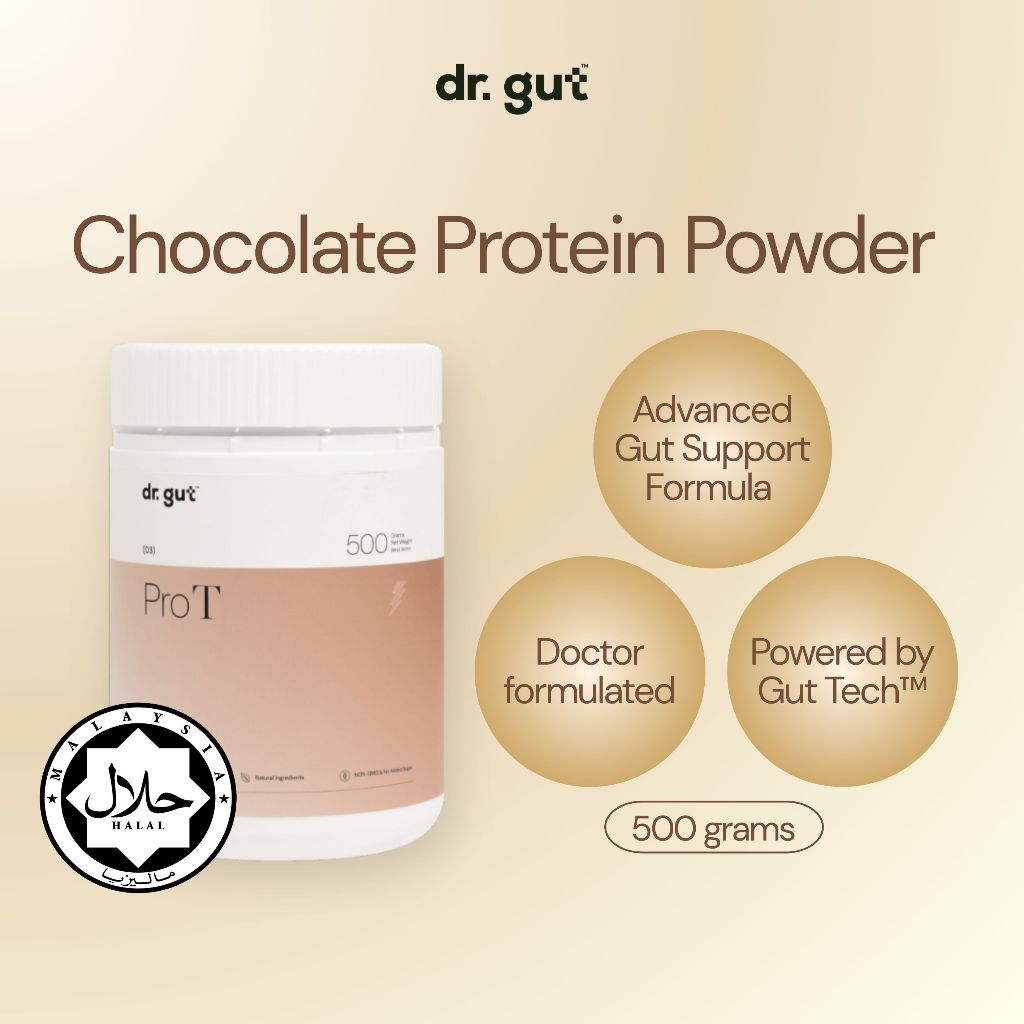 Dr Gut Pro T 500g Chocolate Protein Powder Gut Support Prebiotics ...