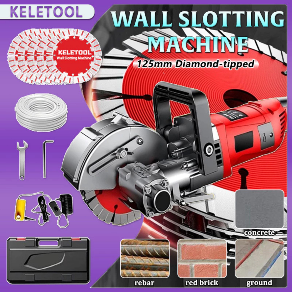 KELETOOL Electric Wall Chaser Machine Grooving Cement Cutter Groove ...