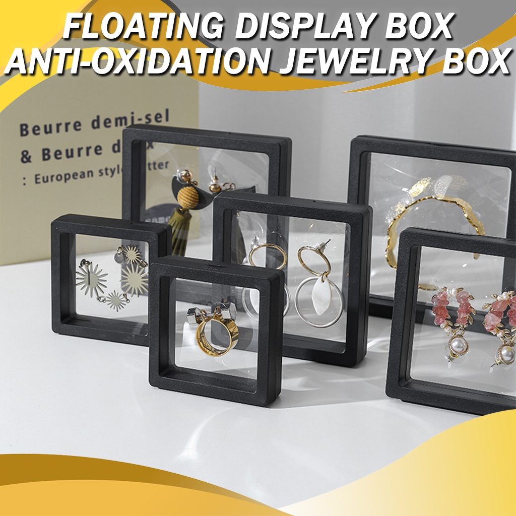 3D Transparent Jewellry Display Box Storage Box Kotak Permata Kotak ...