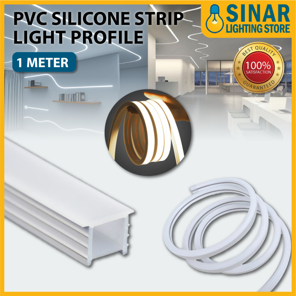 1 Meter LED Silicone Channel Strip Light Rubber Silicone LED Channel ...