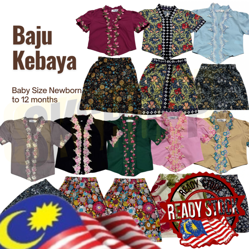 Baju Kebaya Bayi/Baby Newborn to 1 years old traditional hari raya ...