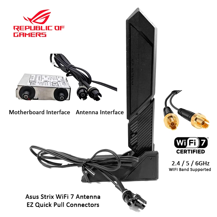 Asus WiFi 7 Dual Band EZ Quick Plug for ROG Strix Motherboard Universal ...