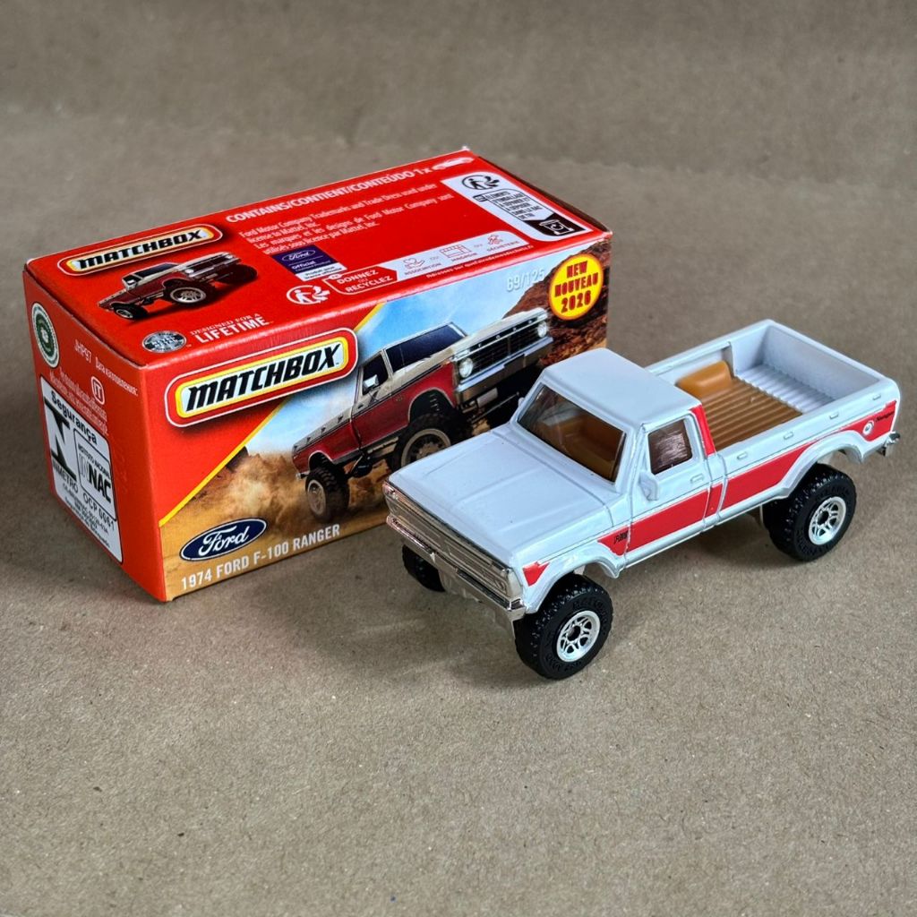 Matchbox Basic 1974 Ford F-100 Ranger - White (Box Packaging) | Shopee ...