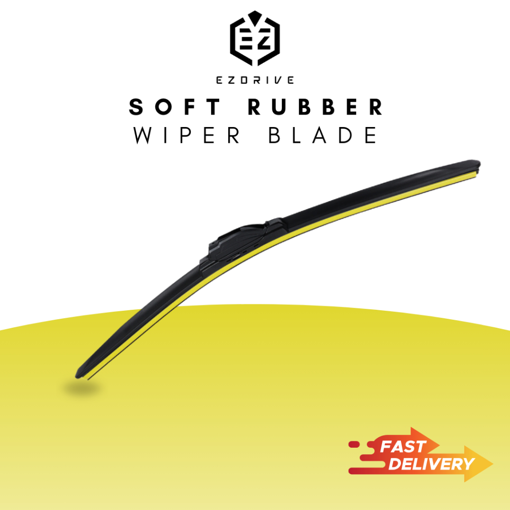 EZDRIVE Soft Rubber Wiper Blade Windshield MYVI Honda Proton Nissan ...