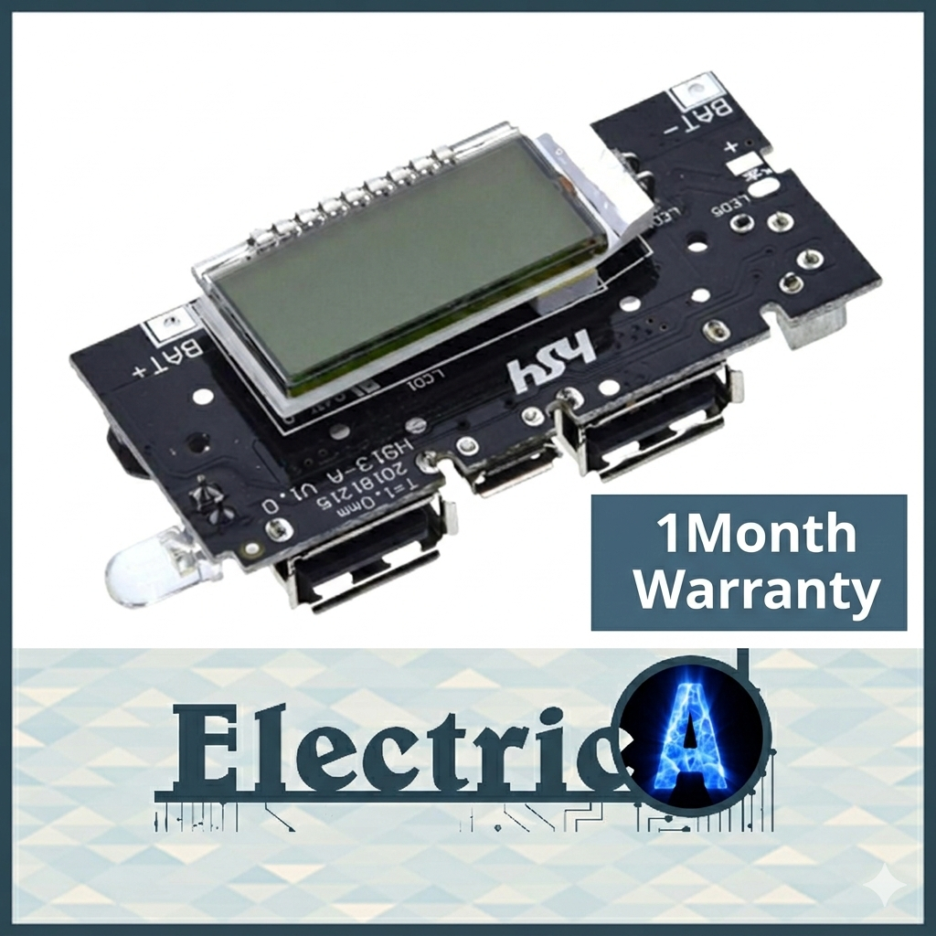 (+1Month Warranty) Dual USB Power Bank Module with Display (Charger) DIY Self-made Powerbank 18650 [ElectricA]