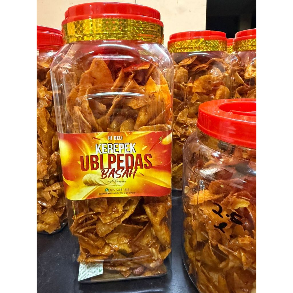 KEREPEK UBI PEDAS BASAH CRUNCHY ASLI KAMPUNG HI DELI SHOP HOMEMADE ...