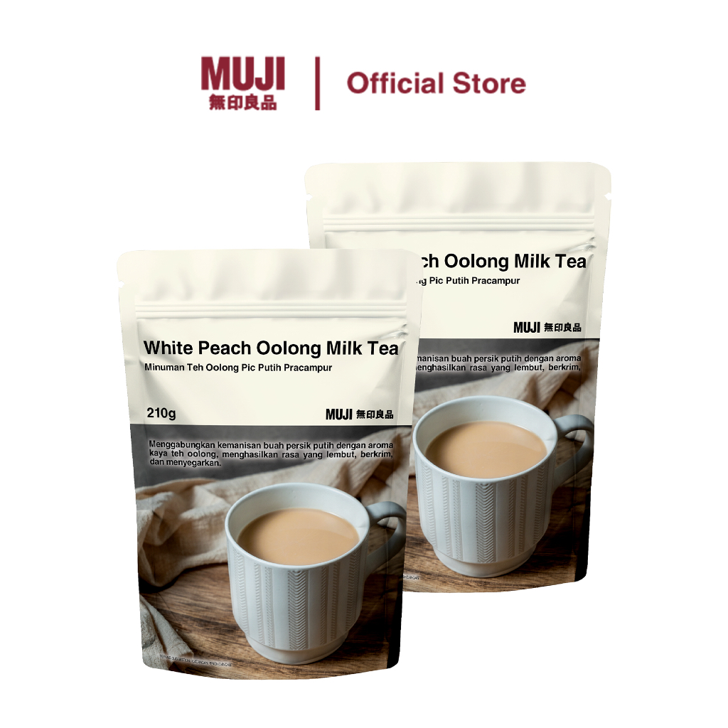 [ONLINE EXCLUSIVE TWIN PACK] MUJI White Peach Oolong Milk Tea 210g ...