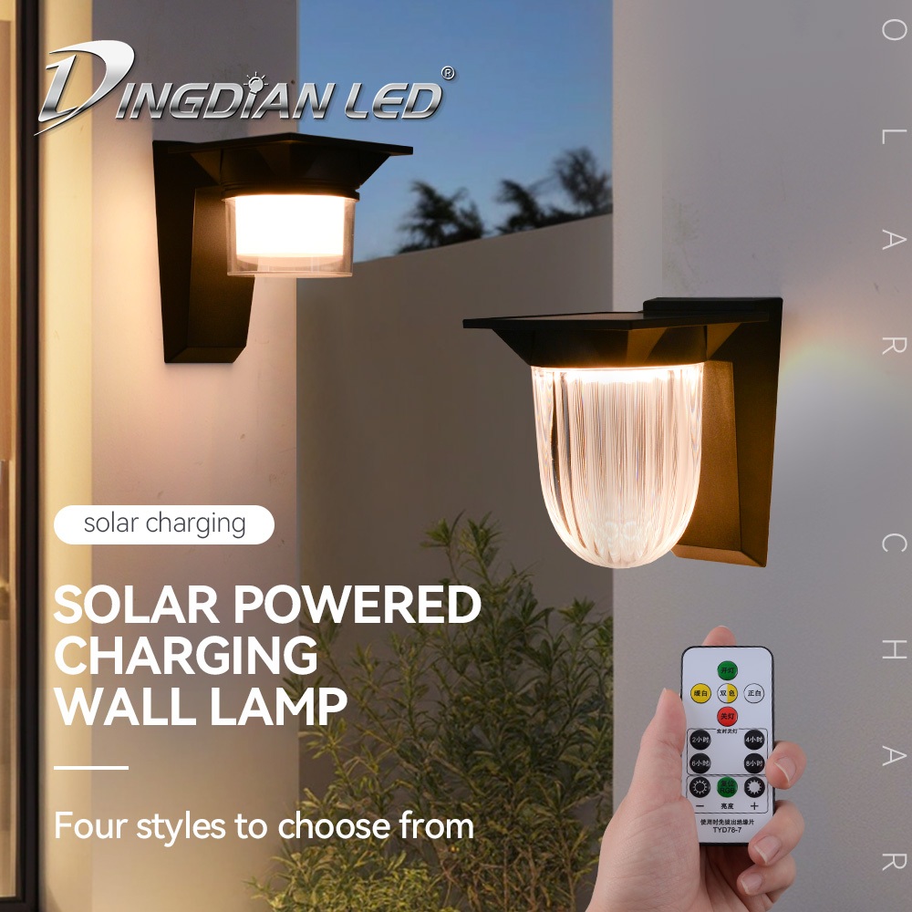 DingDian LED Solar Wall Light Outdoor Waterproof Garden Light Auto On ...