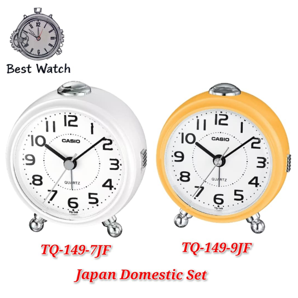 JDM - CASIO TQ-149 Alarm Clock, White, Analog, Small, Snooze with Light ...