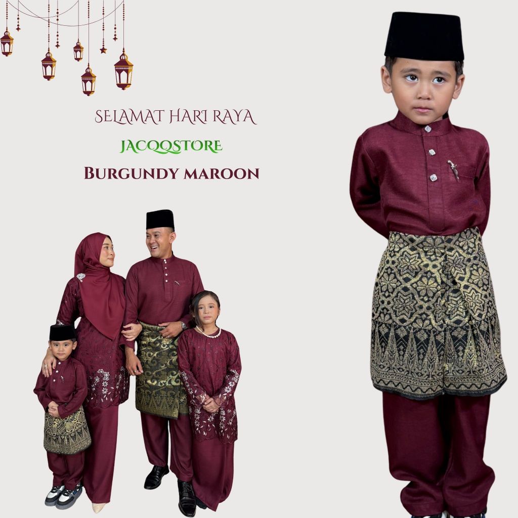 2026 Baju Melayu (Budak) Ali Raya Viral Cotton Linen (Size AGE 3-14 ...