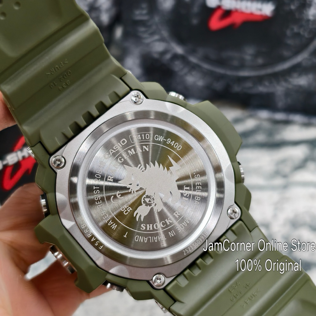 100% ORIGINAL CASIO G-SHOCK GW-9400-3 RANGEMAN OLIVE GREEN
