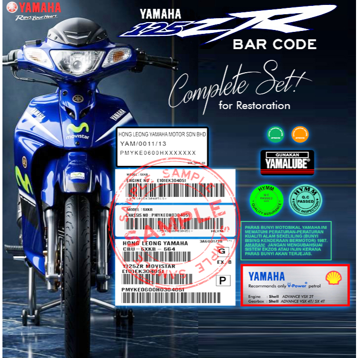 🔥👍HOT ITEM🔥SILA BACA DULU ️ ORIGINAL BARCODE Yamaha 125ZR Custom ...