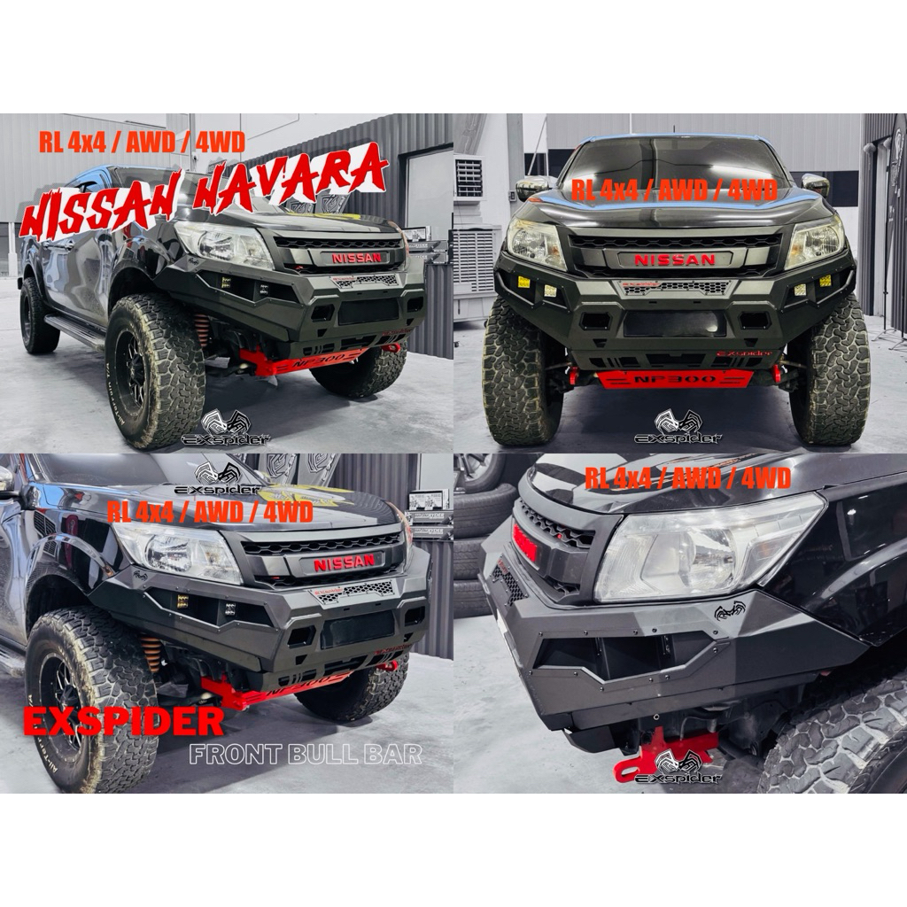 EXspider ROBUS isuzu dmax nissan navara np300 pro4x front bull bumper ...