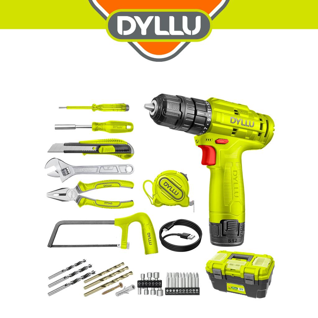DYLLU Cordless Drill (12V) + Tools Set (77 Pcs) DTDT1B77 | Shopee Malaysia