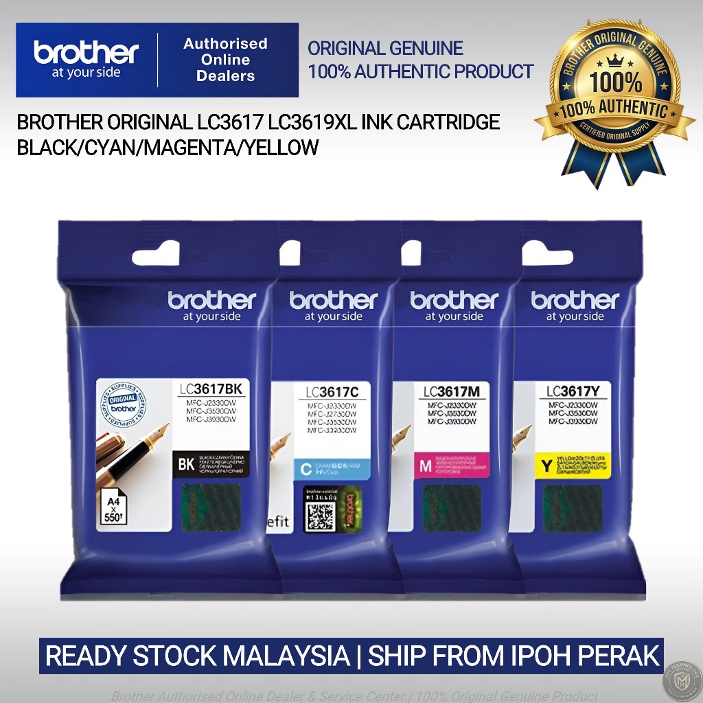 [Ready Stock] Brother Original LC3617 / LC3619XL Ink Cartridge MFC ...