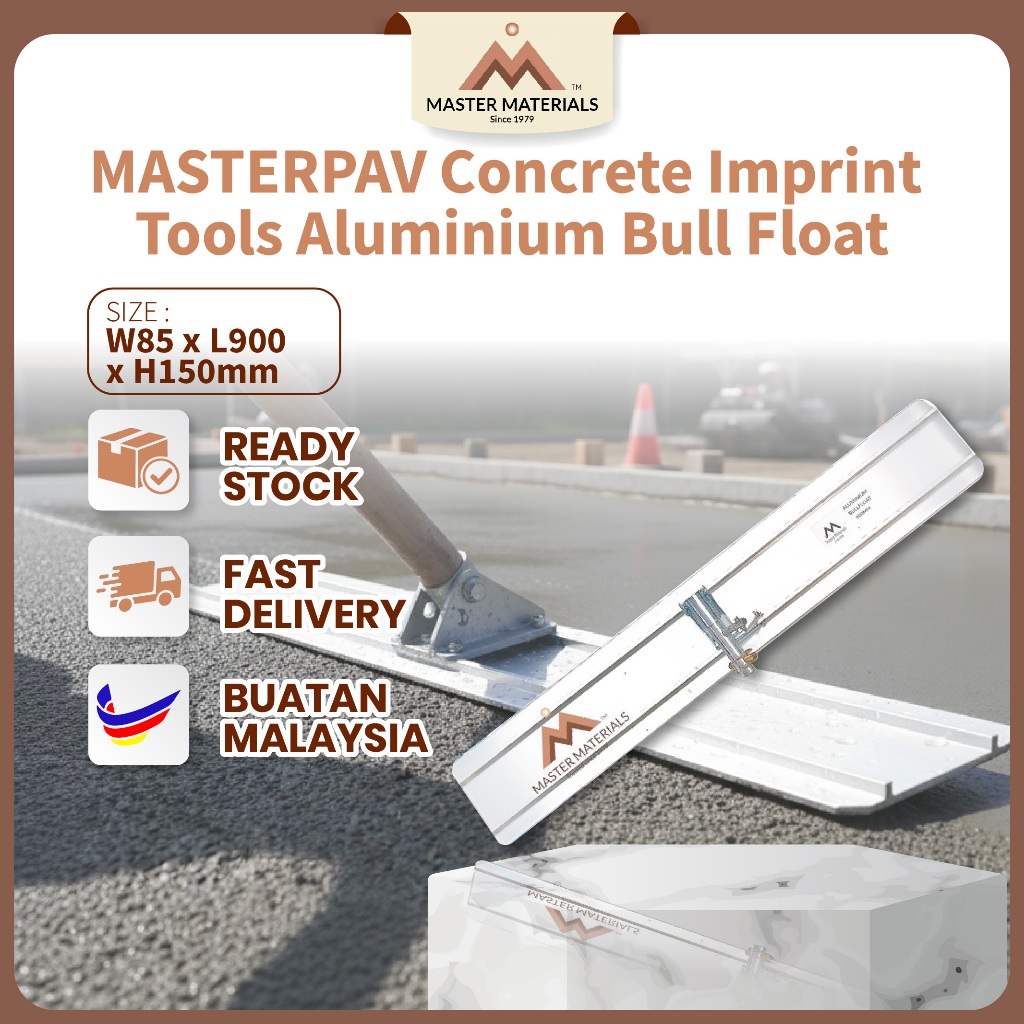 MASTERPAV Concrete Imprint Tools Aluminium Bullfloat (900mm) | Shopee ...