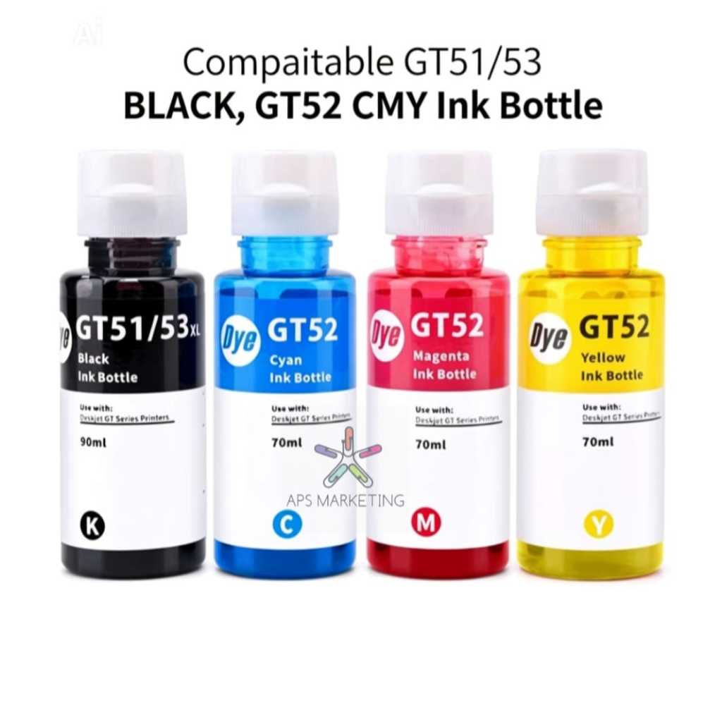HP GT53 GT52 GT51 refill ink Compatible GT Series For GT5810 GT5820 ...
