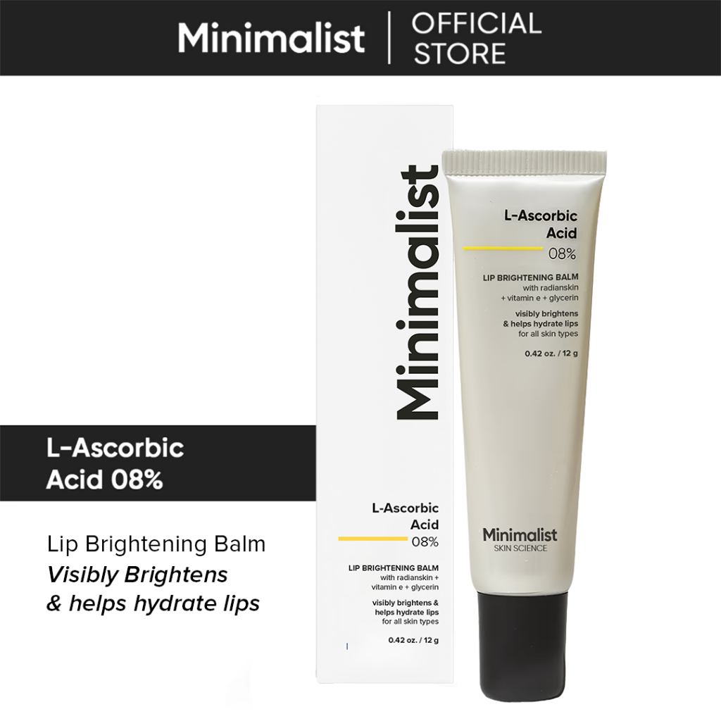 minimalist vitamin c lip treatment Minimalist 8% L-Ascorbic Acid Lip Treatment Balm with Vitamin E, Radianskin  & Gylcerine for pigmented & dark lips main image 1