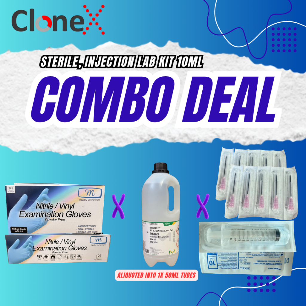 Sterile, Injection Lab Kit 10ml - Syringe + Needle + 70% ethanol ...