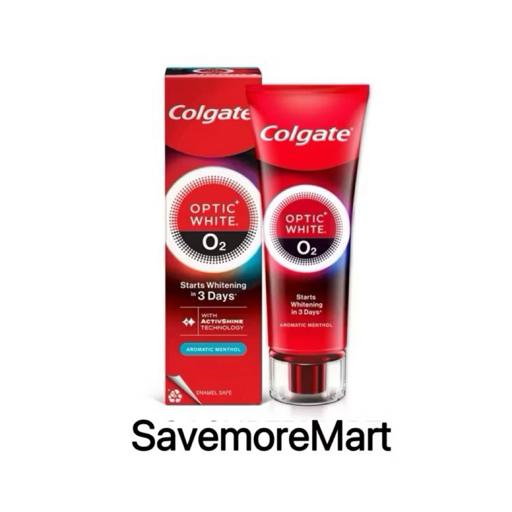 Colgate Optic White O2 Activshine Technology Aromatic Menthol ...