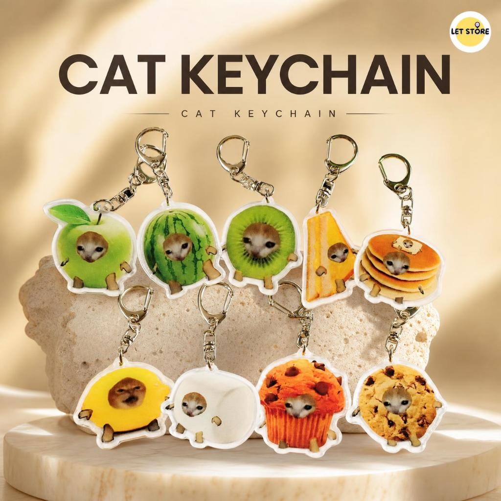 [PART 2] Keychain Cat Acrylic Banana Cat Viral Cute Meow Cartoon Bag ...