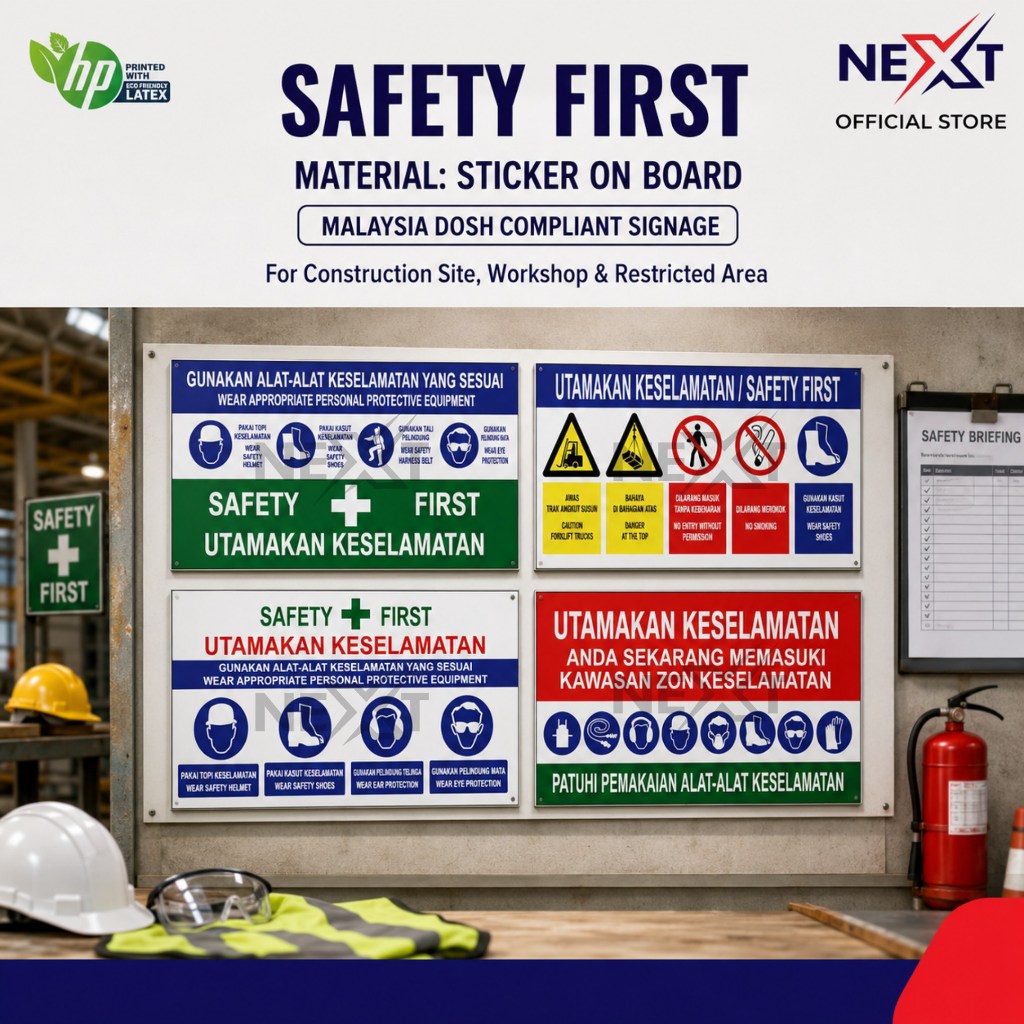 Safety First Signage | Utamakan Keselamatan | Construction / Factory ...