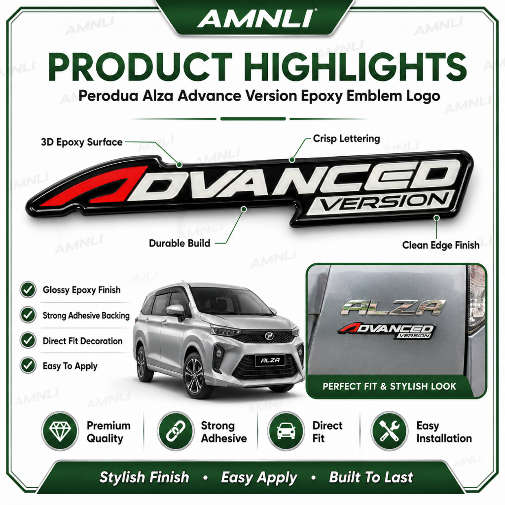 PERODUA ALZA ADVANCE VERSION EBOXY EMBLEM LOGO | Shopee Malaysia