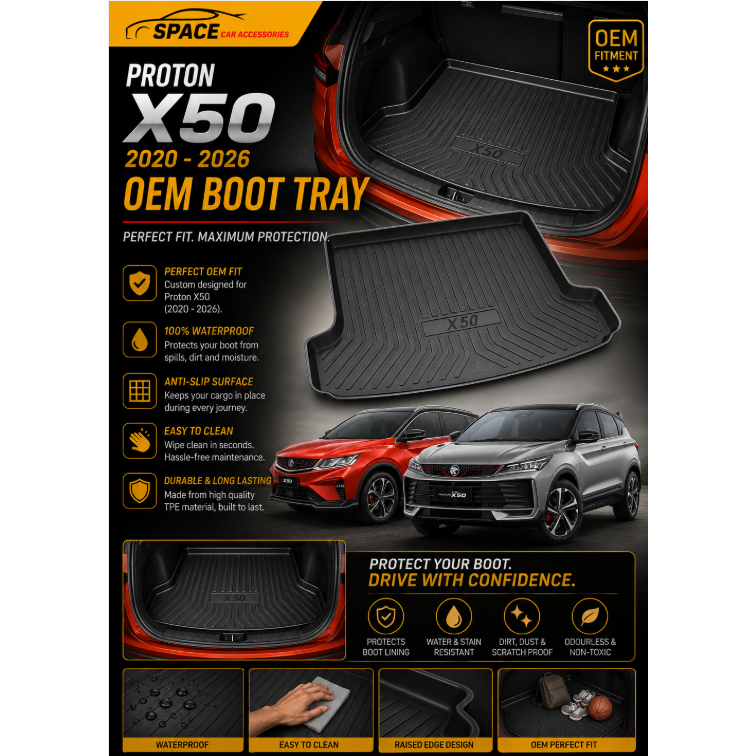 Proton X50 Rear Cargo Boot Tray | Shopee Malaysia