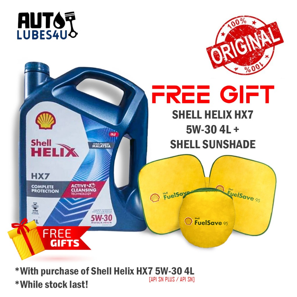 Shell Helix HX7 5W30 4L Semi Synthetic (FOC Sunshade) | Shopee Malaysia