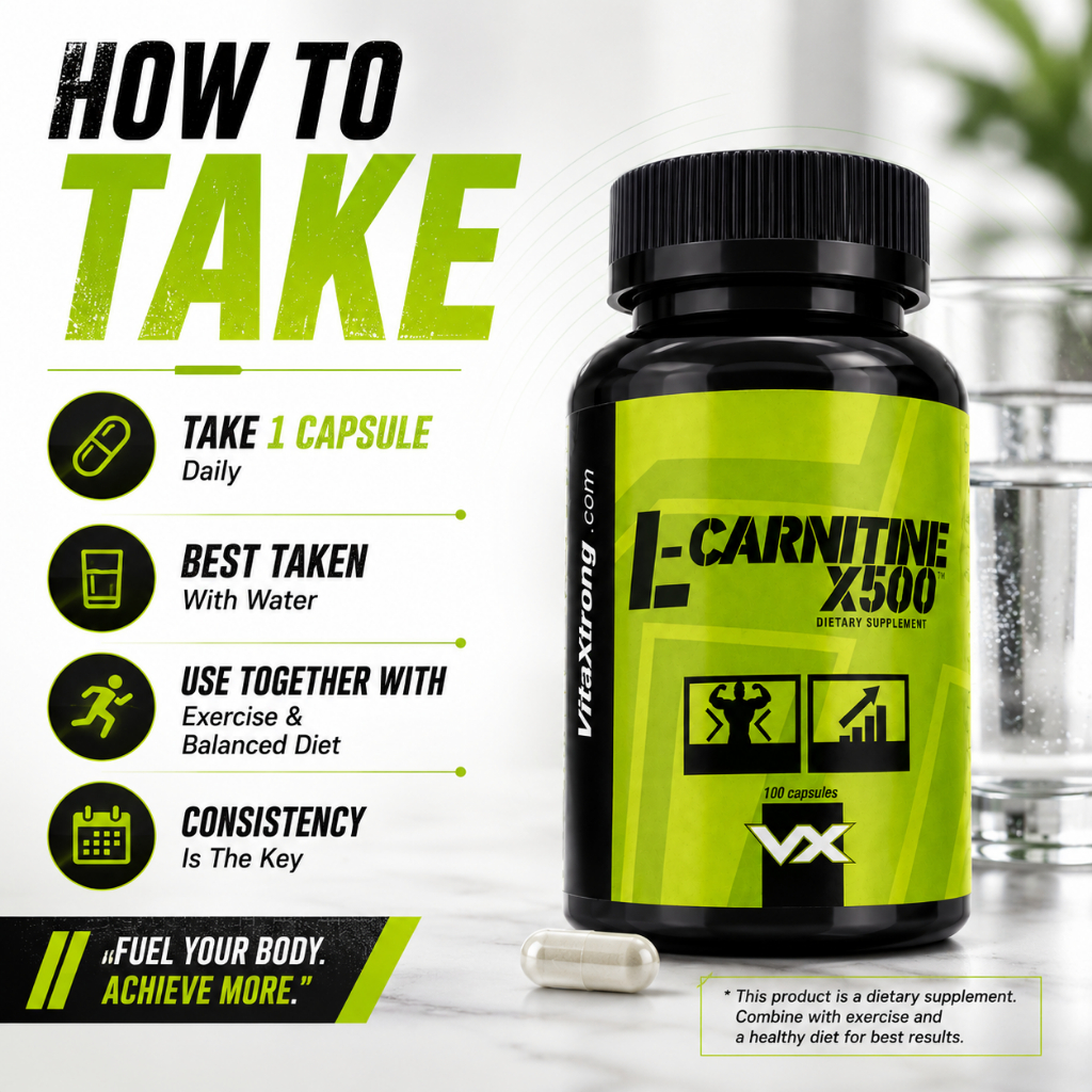 VITAXTRONG L-CARNITINE X500 Energy & Fitness 100 CAPS