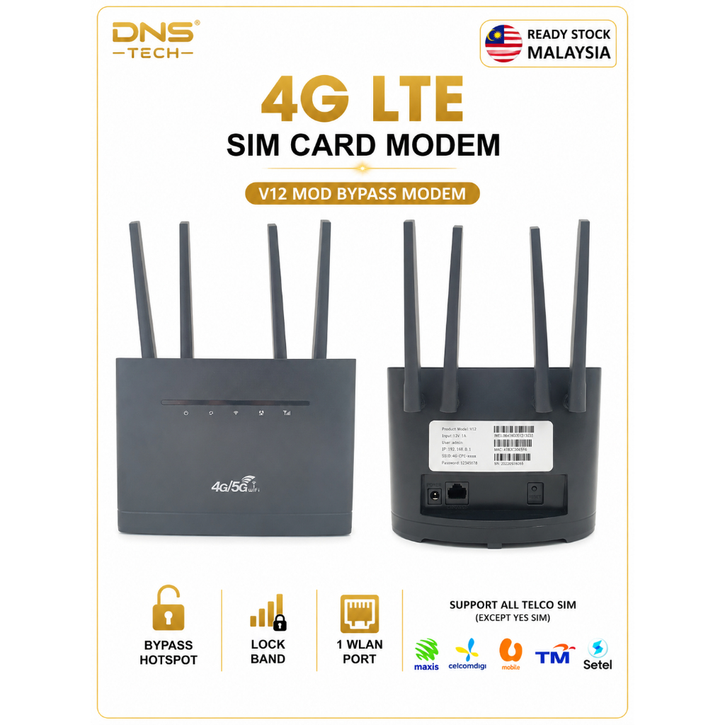 Modified Unlimited 4G LTE Modem A80 MOD Router WiFi Data 4 Antenna Like ...