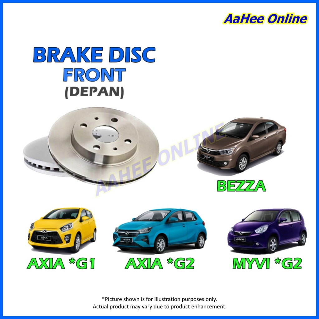 Perodua AXIA BEZZA MYVI Lagi Best Icon Front Brake Disc Rotor Original ...