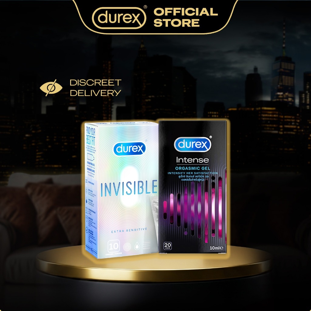 Durex Come Together Bundle Invisible Extra Sensitive Condom + Intense ...