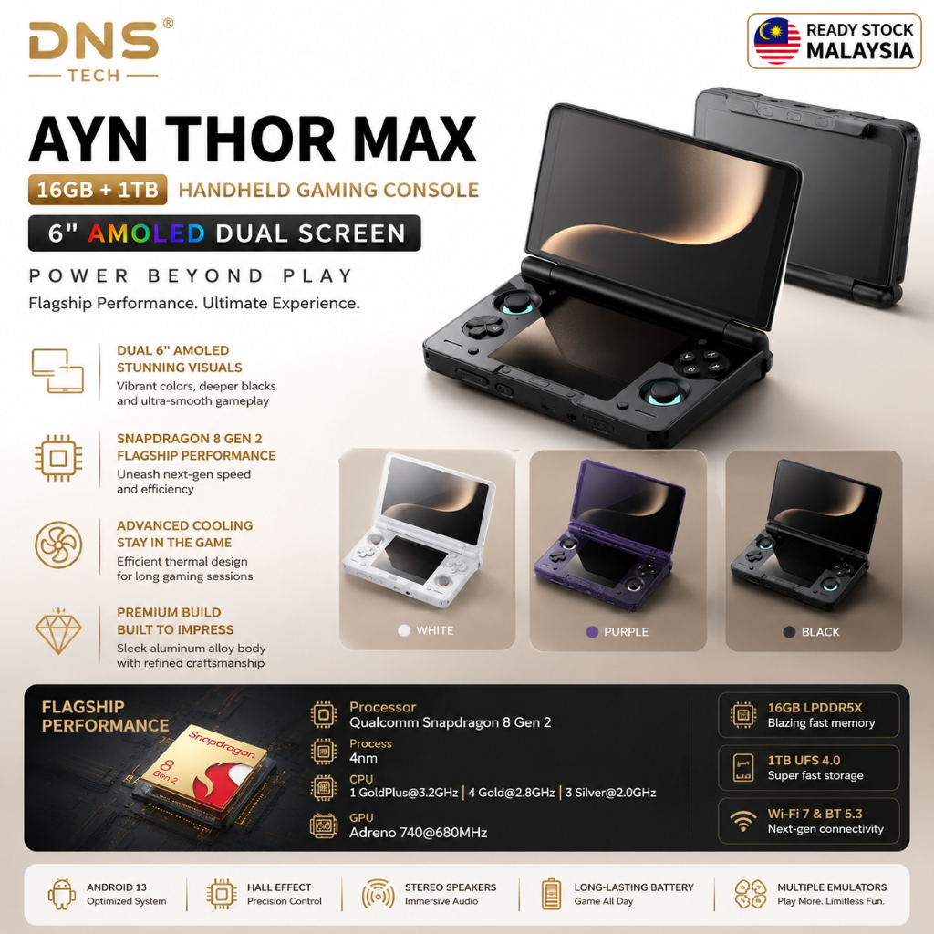 Permainan Tangan AYN Thor Max 16GB + 1TB Handheld Gaming Console 6