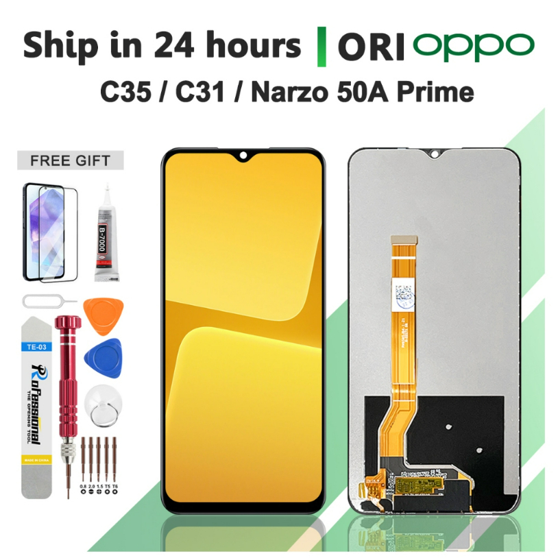ORIGINAL LCD REALME C35/C31/ Narzo 50A Prime Replacement Components For ...