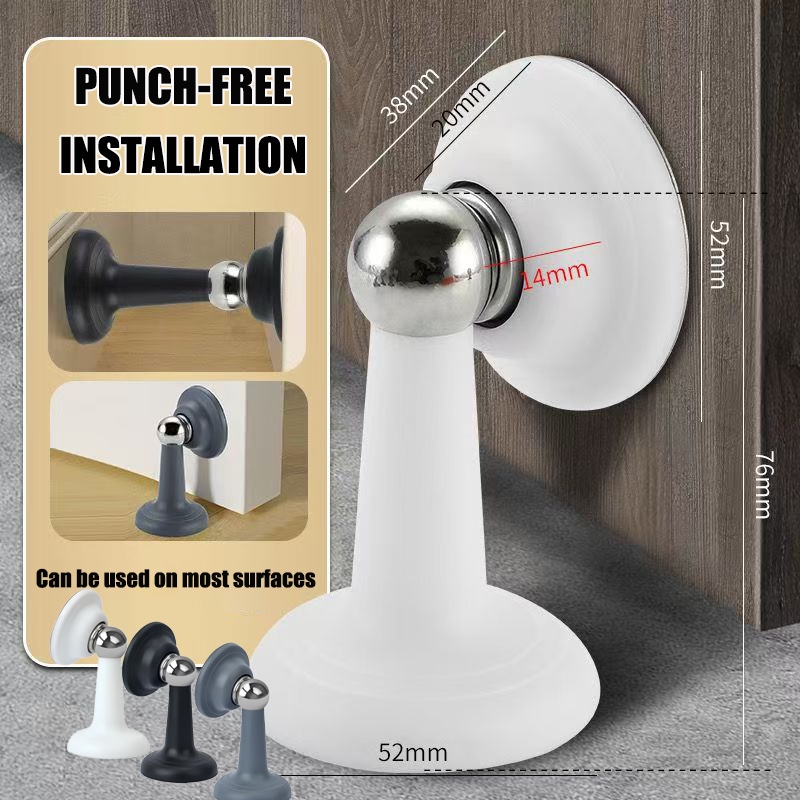 Malaysia Spot Strong Magnetic Door Stopper Stainless Steel Floor Mount ...