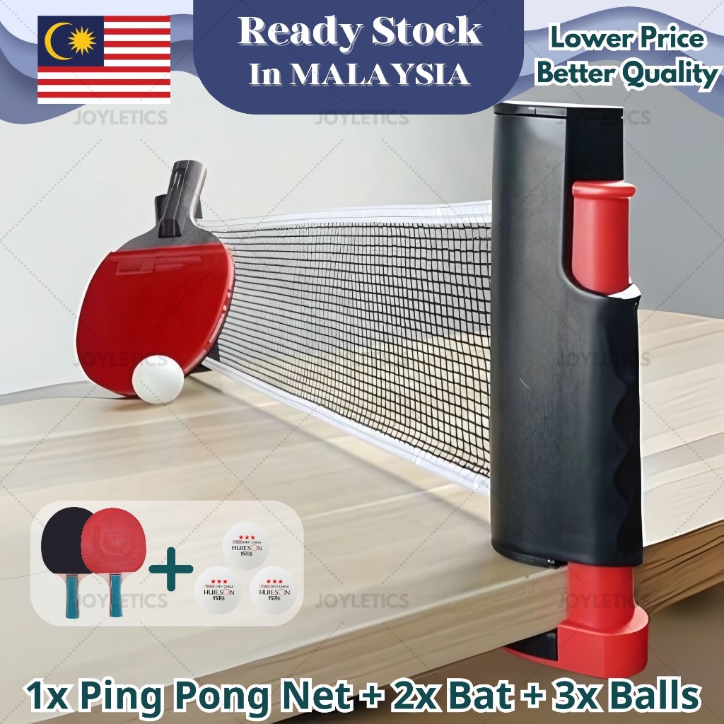 Portable Table Tennis Net & Racket Set – Retractable Design Ping Pong ...