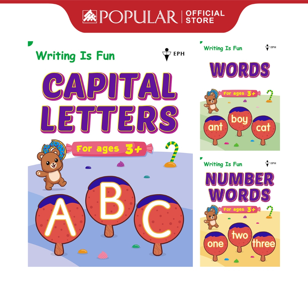 EPH Latihan Aktiviti Pra-Sekolah Writing is Fun Capital Letters, Small ...