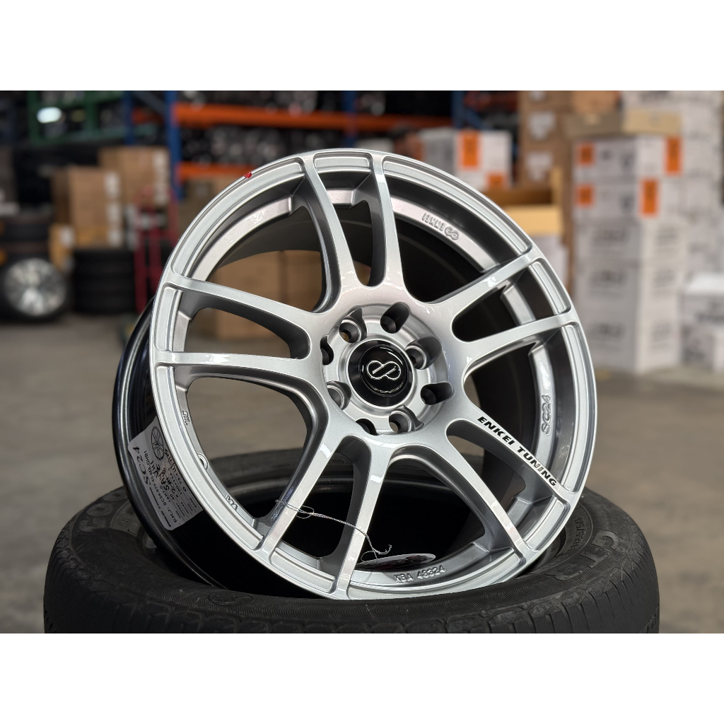 NEW 16X7J Enkei Tuning SC24 Rim (set of 4) Silver 4X114.3 for Saga ...