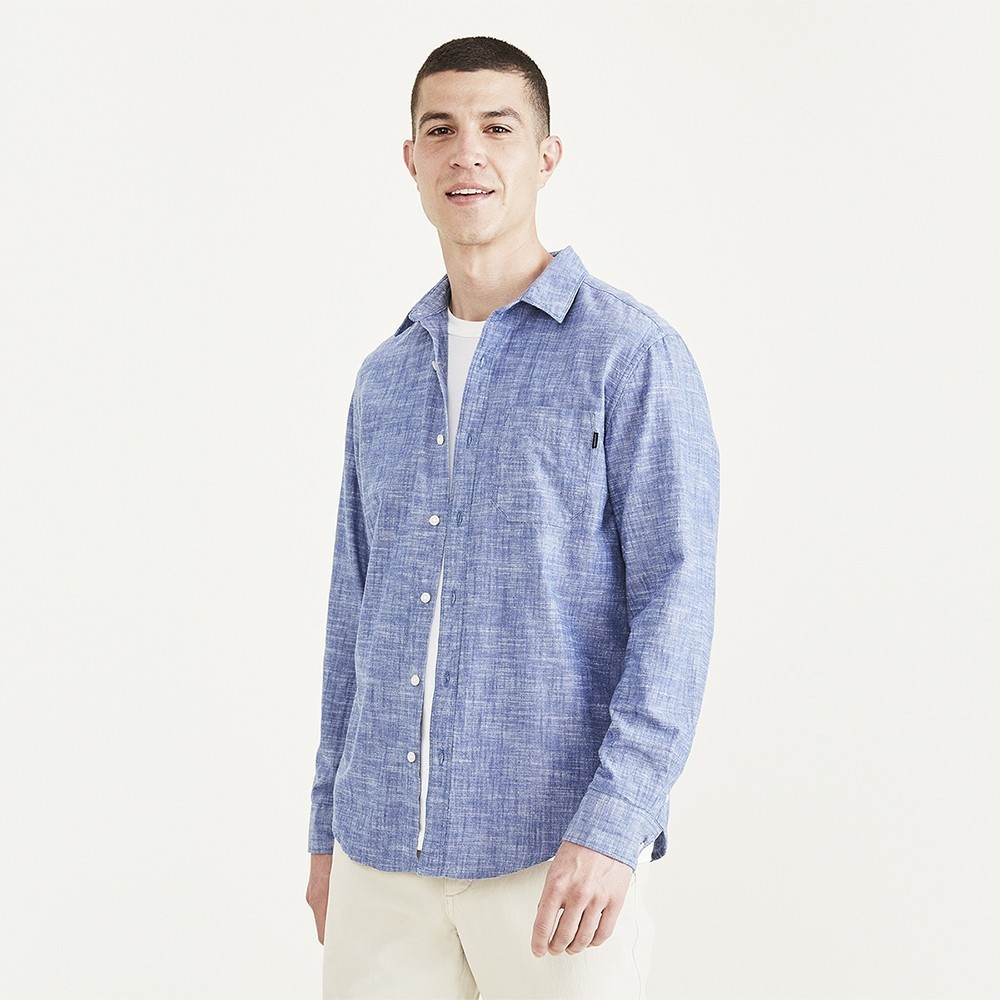 Dockers® Men's Long Sleeve Casual Regular Fit Shirt 52669-0346 | Shopee ...