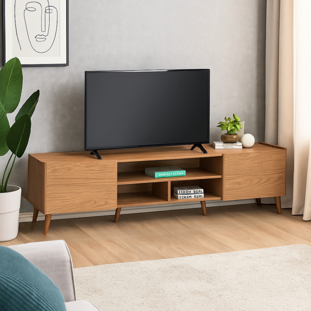 Moku Home INGLEWOOD 180cm TV Cabinet rack rak rak tv murah tv rak kayu ...