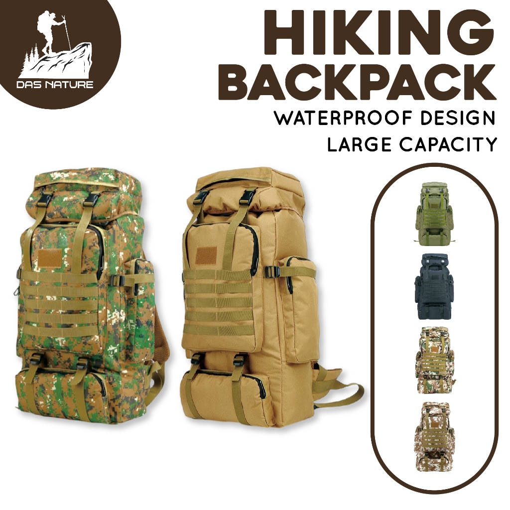Hiking Bag 80L Water Resistant Backpack Travel Bag Large Capacity ...