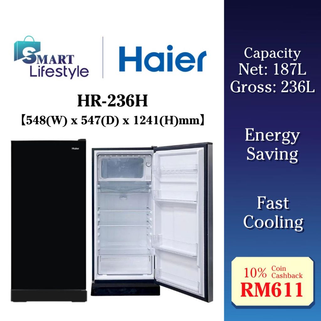 Haier One Door Refrigerator / Fast Cooling / LED Light / Antibacterial ...